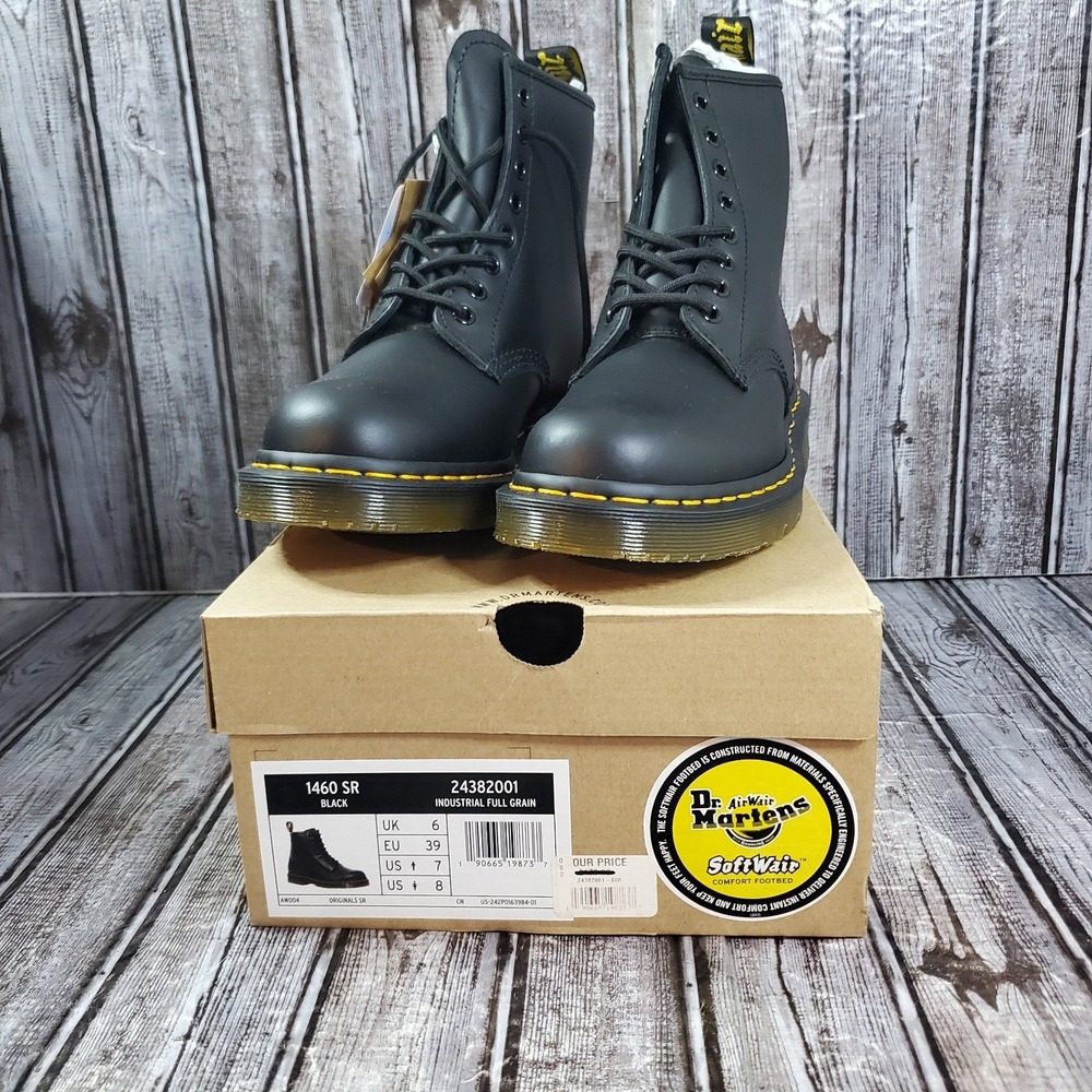 Dr. Martens Men's 1460 SR Black 24382001 Boots Industrial Full Grain Size 7